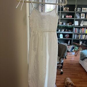 H&M White Midi Dress